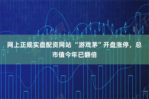 网上正规实盘配资网站 “游戏茅”开盘涨停，总市值今年已翻倍
